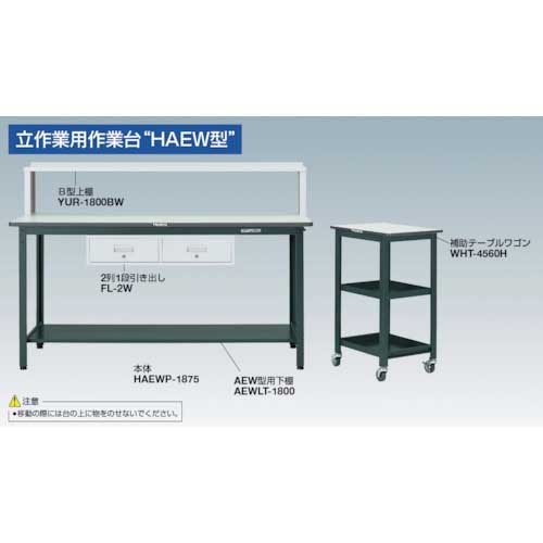 TRUSCO 中荷重立作業台(500kg)HAEW型 900X750XH885 基本タイプ 