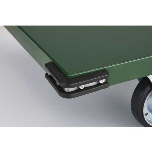TRUSCO 鋼鉄製運搬車 1200X600 Φ150エアキャスター Lストッパー付 SH-2LNACSS