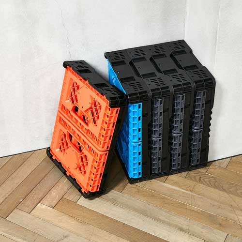 TRUSCO 折りたたみメッシュコンテナ25L グレー TR-MPB25-GY