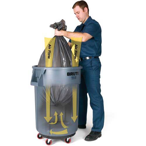 ラバーメイド ラウンドブルートコンテナ スリット付き 75.7L グレー 262075