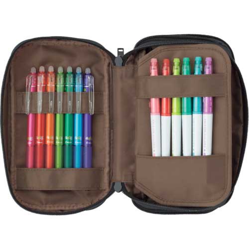 LIHIT ペンケース(ブックタイプ)トリプル 黒 A7556-24