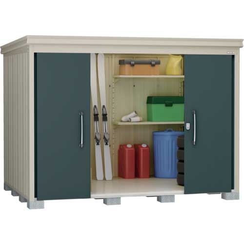 DAIKEN 物置ガーデンハウス DM-Z2921棚板付一般型 マカダムグリーン DM-Z2921-MG