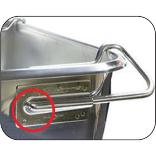 SUGICO ステンレスバット 18-8給食バット運搬型(積み重ねハンドル付) フランジタイプ:半カール 深さ185mm SH-6038-7F