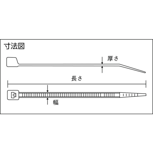TRUSCO ケーブルタイ 幅4.6mmX200mm 最大結束Φ54 耐候性 100本入 TRCVJ-200W