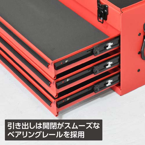 アストロプロダクツ ツールボックス 3段 ベアリング レッド TB763 2003000007633