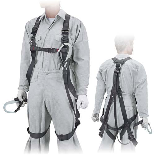 タジマ　ハーネスＧＳ　平ロープ　ダブルＬ１セット　黒　Ｍサイズ　　A1GSMFR-WL1BK　169-7286 タジマ ハーネスGS 平ロープ ダブルL1セット 黒M