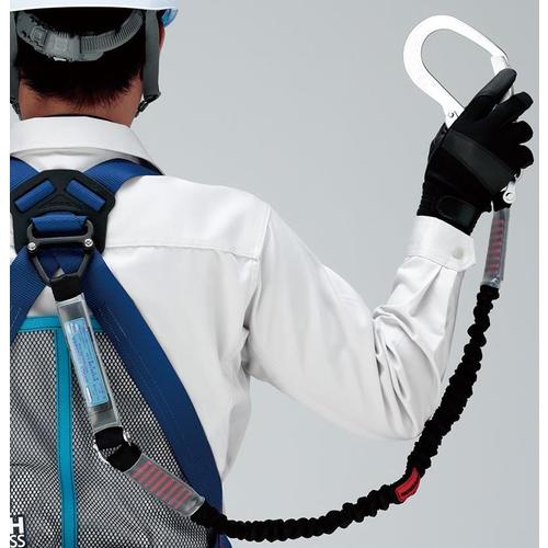 【廃番】ミドリ安全 メッシュハーネス 伸縮式ランヤード 胴ベルト付 MHF-600-AS-NV-M