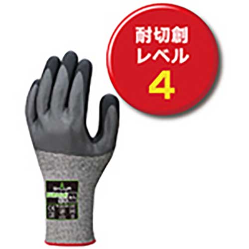 SHOWA 耐切創手袋 NO576 デュラコイル576 グレー Lサイズ NO576-L