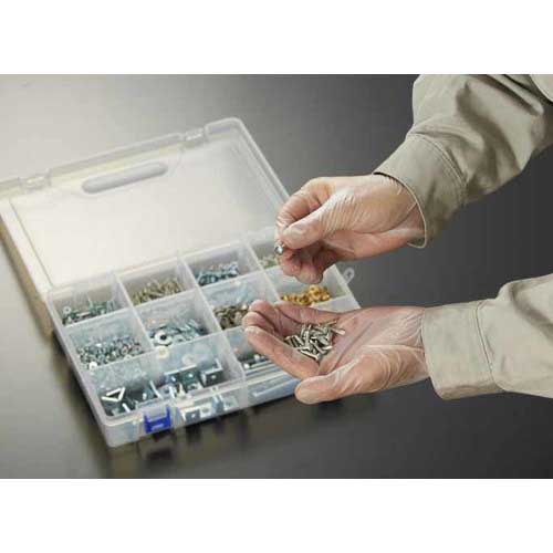 【廃番】SHOWA ビニール使い捨て手袋 おそうじでつかっ手 24枚入 フリーサイズ OSJ-24P