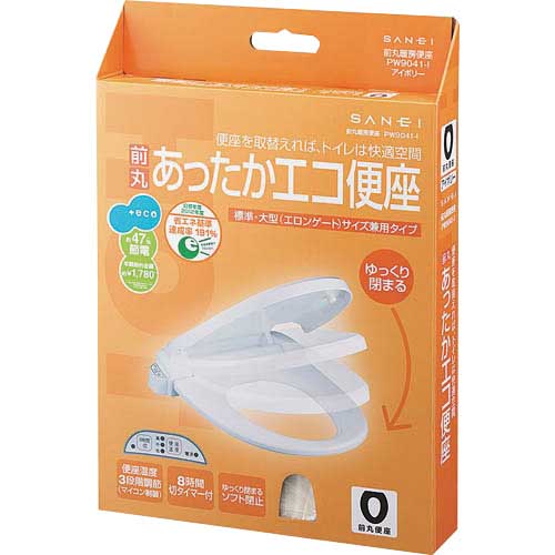 【廃番】SANEI 前丸暖房便座 PW9041-W