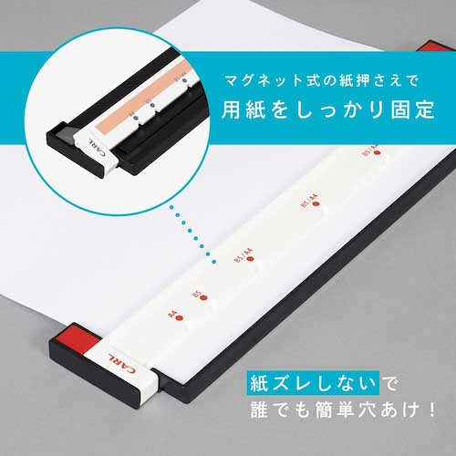 【廃番】カール 多穴パンチ ゲージパンチ ホワイト GP-2630-W