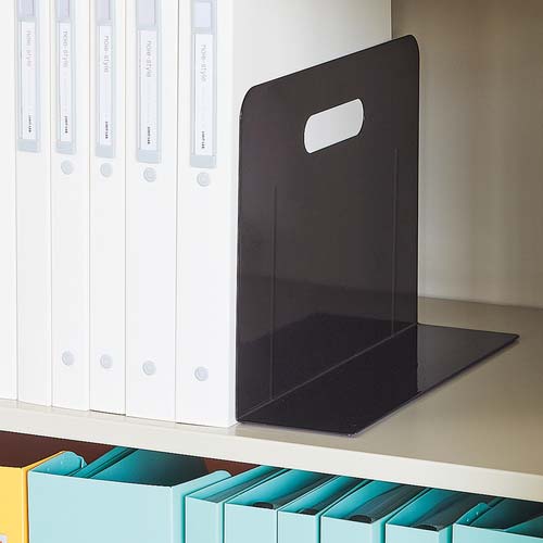 LIHIT ブックエンド・ワイドタイプ(マグネット付)白 A7352-0