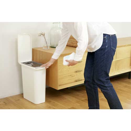 RISU H&H開けても防臭ペール20SN W GBED010