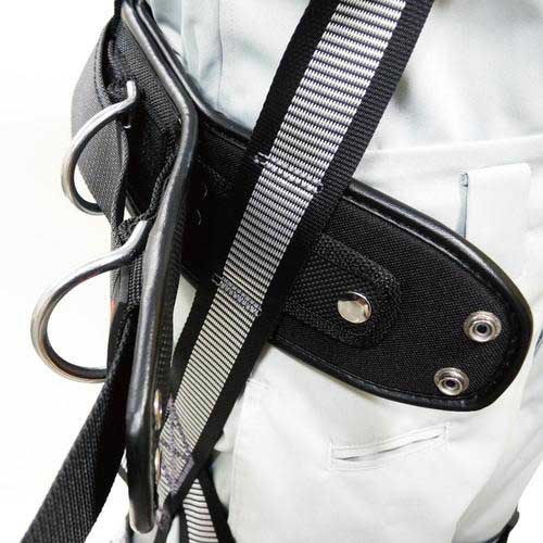 タジマ ワークポジショニング用胴当てベルトフラット アルミワンタッチバックル黒 Mサイズ WFXD2-WBM