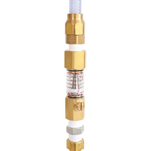 日東 金属カップリング フローメーター 取付サイズR3/8(35545) FM-03-B BRASS NBR