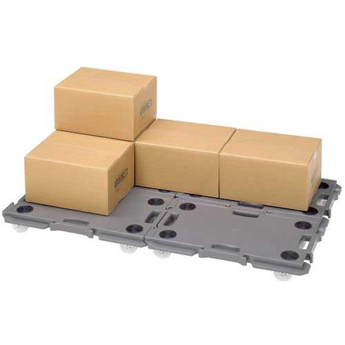 yazaki 連結型樹脂製平台車 ミニポリトラー ナイロン車輪 GN-400 ワインレッド GN400WR