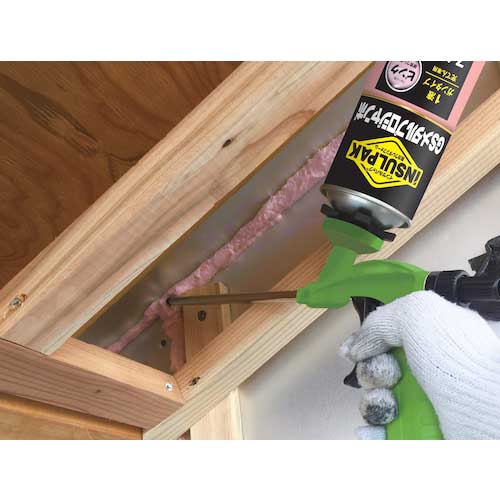 ABC 簡易型発泡ウレタンフォーム 1液ガンタイプ インサルパック GSメタルプロジャンボ(ピンク)スターターキット フォーム色:ピンク MPJPSK