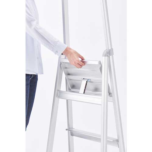 ハセガワ 天板幅広上枠付きアルミ踏台 SRA型 3段(17896) SRA-8A