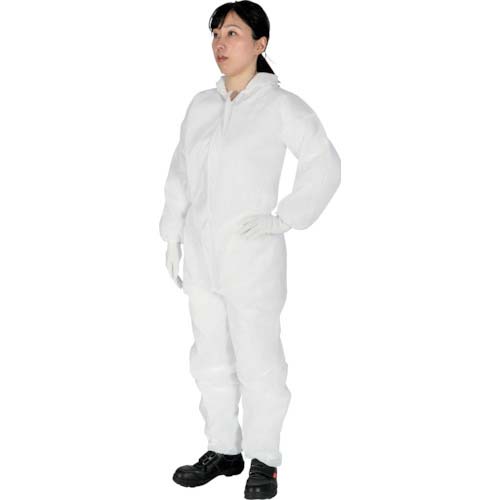 TRUSCO 不織布使い捨て保護服(1層・目付45g軽量タイプ) Mサイズ TPS-M-1A