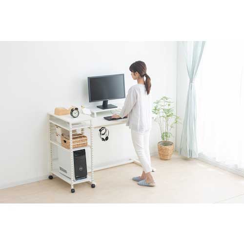 【廃番】アイリスオーヤマ 285291 昇降デスク 幅100cm ホワイト UDD-1000-W