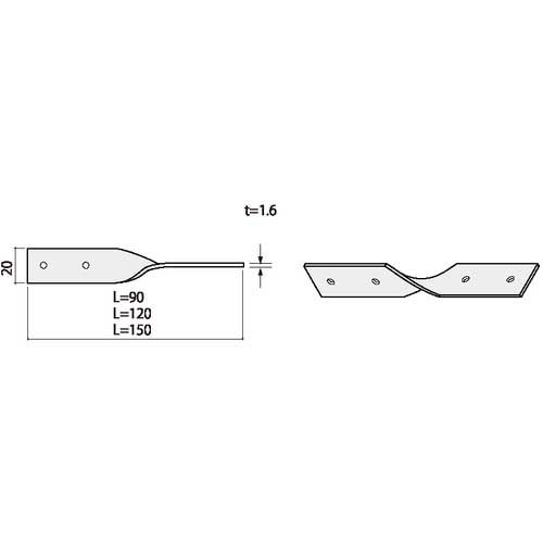 DAIDOHANT Zマーク ひねり金物 ST-12 120 10入 10103123