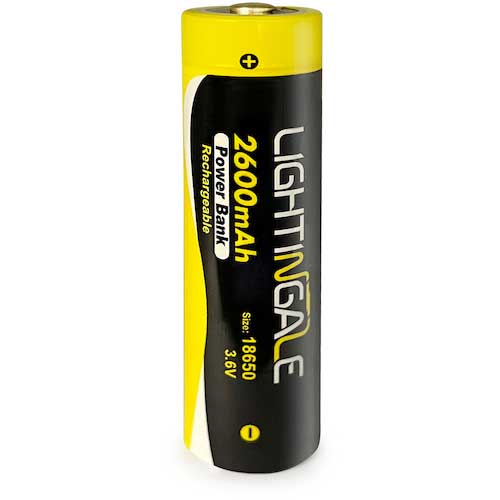 ライティンゲイル スマホにも給電できるリチウムイオン充電池2600mA/USB-TYPE-C/18650タイプ LTG0002