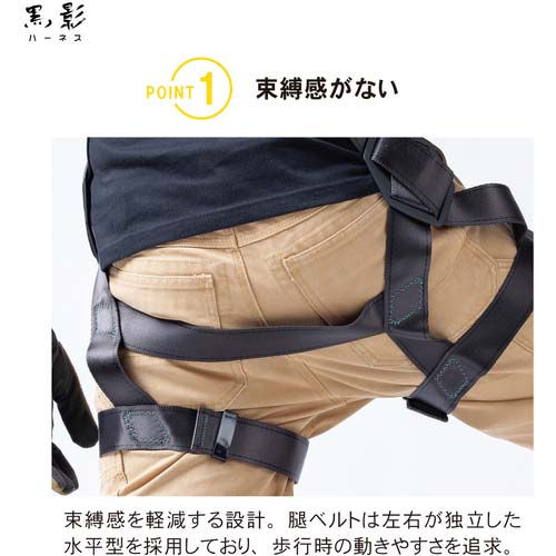 藤井電工 ツヨロン 黒影ハーネス シングルランヤード付き ロック機構付き巻取式コルトリトラ ダークグレー Mサイズ TH-504-CR93SV-OT-DG-BK-M-R23BX