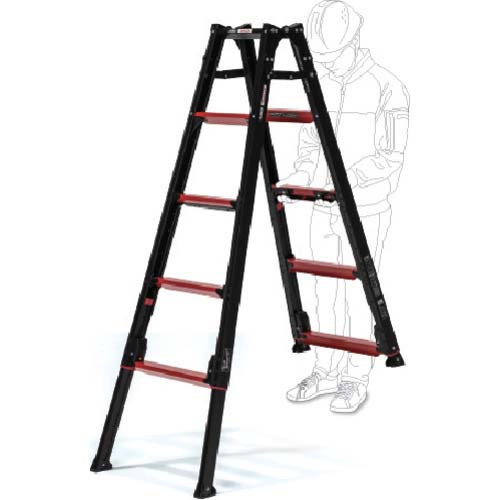 アルインコ 伸縮脚付はしご兼用脚立 GAUDI-X(ガウディ)210CM 最大使用質量100KG GUD210X