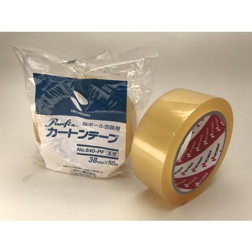 ニチバン カートンテープ640PF透明ー38mmX50m 640PF-38