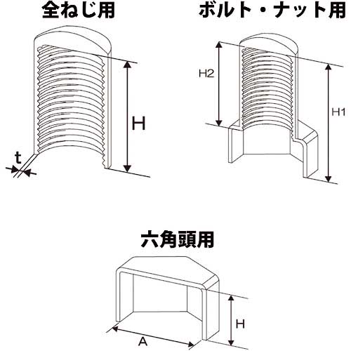 DAIDOHANT エンドねじキャップ 全ねじ用 黒M4 4個入 10187042