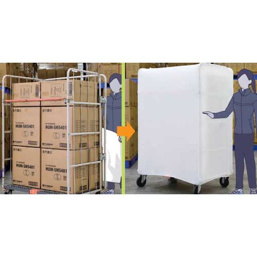 ミドリ安全 荷崩れ防止カバー ラップレス 4045100001