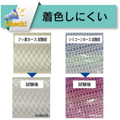 【廃番】TOYOX 帯電防止フッ素ホース(耐薬品・食品用) トヨフッソEホース 内径25mm×外径33mm 長さ7m FFE-25-7