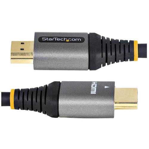 StarTech HDMI 2.1ケーブル/5m/8K60Hz/UHS HDMI認証/グレー&ブラック HDMM21V5M