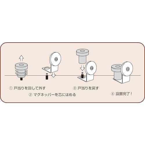 【廃番】マグエバー シリコンコーティングマグネット式ドアストッパー マグネッパーnew MAGNEPPER9071