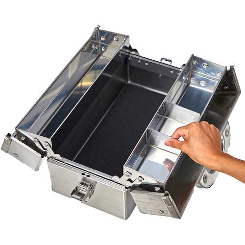 TRUSCO ステンレス両開きツールボックス 二段式 370x185x215mm SU3D