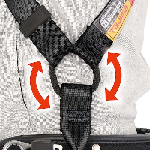 タジマ ハオルハーネスHS 黒 KR150FA シングルL5 ダブルセット A1HSKR-WL5BK