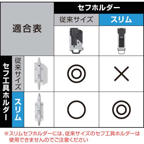 タジマ セフホルダー胴ベルト用 クリップ式 金属 スリム SFC-MSHLD