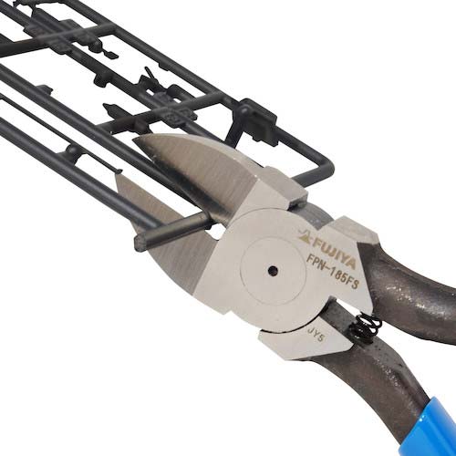 フジ矢 プラスチックニッパ(ストレート刃・バネ付き) FPN-185FS