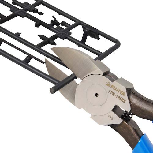 フジ矢 プラスチックニッパ(ラウンド刃・バネ付き) FPN-185RS