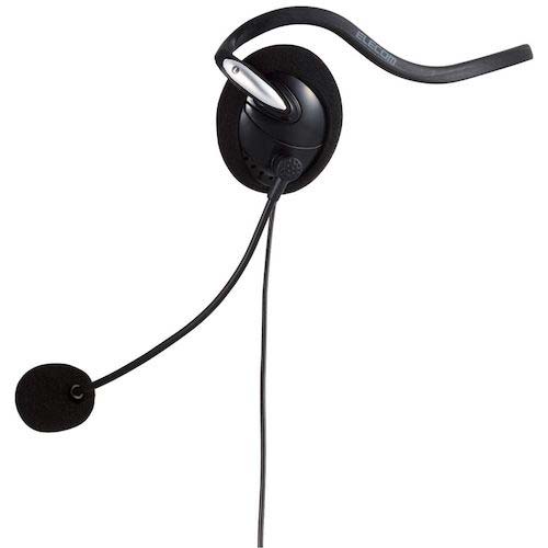 ELECOM 有線ヘッドセット 両耳ネックバンド USB-A 1.8m ブラック HS-NB03SUBK
