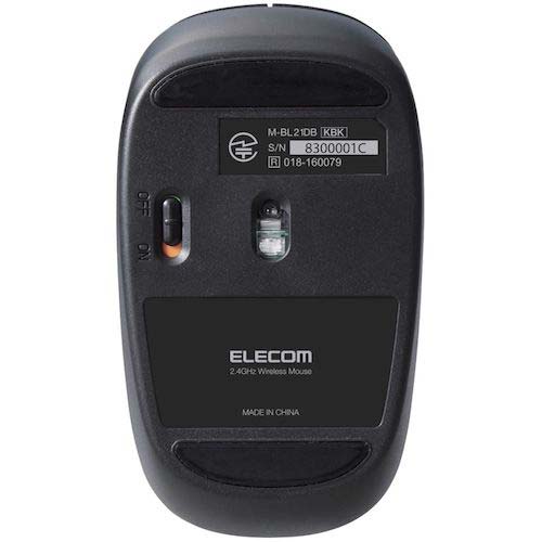 ELECOM BlueLEDマウス 無線 5ボタン 抗菌 ブラック M-BL21DBKBK