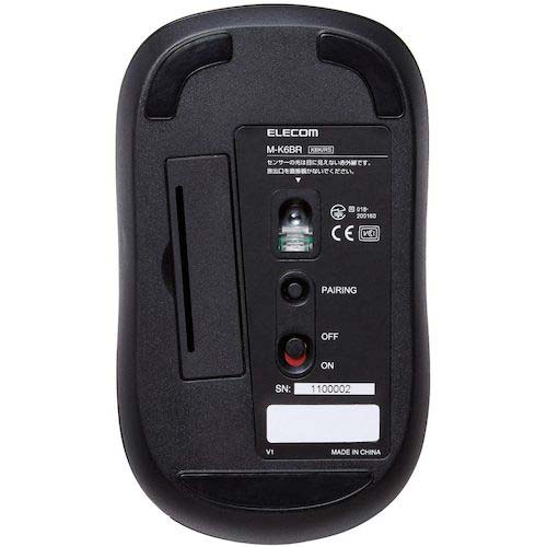 ELECOM 法人向けマウス Bluetooth IRマウス Mサイズ 抗菌 RoHS指令準拠 ブラック M-K6BRKBK/RS