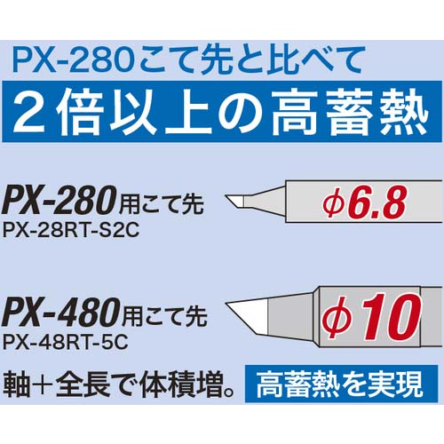 グット 高蓄熱デジタル温調はんだこて PX-480