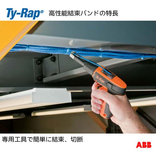 TY-Rap 結束バンド 高性能ケーブルタイ 標準 ナチュラル色 幅7.6×長さ343mm 500本入り TY27M