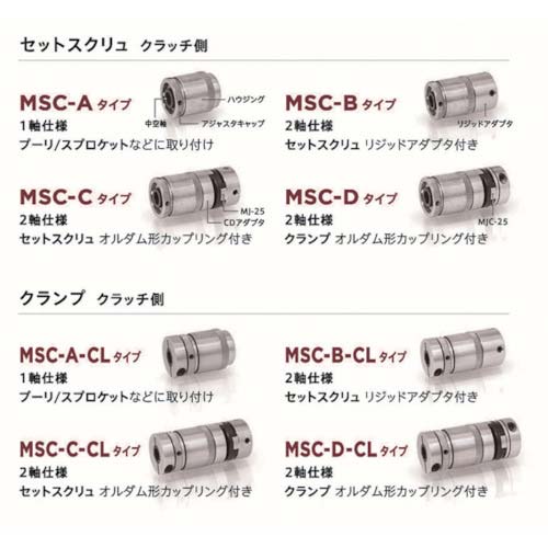 マイティ トルクリミッタ 摩擦クラッチ MSCシリーズ 2ーA-CLタイプ 内径2mm MSC-2-A-2AD-CL