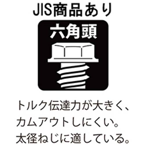 DAIDOHANT YAIBA JISドリルねじ 六角頭 ステンレス 6.3x38 (2本入) パック入 10187372