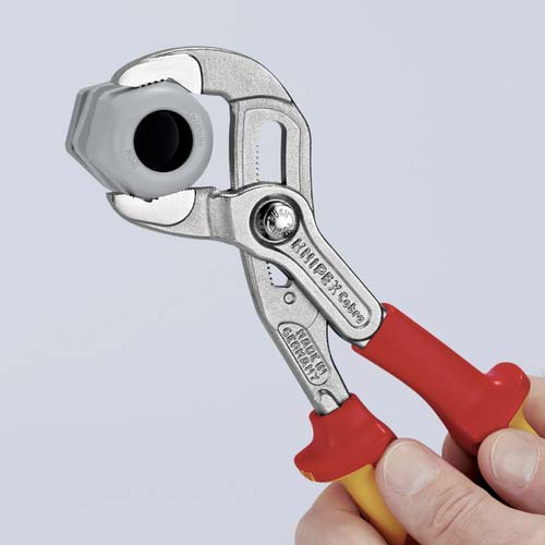 KNIPEX 絶縁ウォーターポンププライヤー コブラクイックセット 落下防止 250mm 8726-250TBK