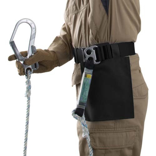 藤井電工 ツヨロン 胴ベルト型墜落制止用器具(ロープタイプ) LSA(八つ打ちロープ) 黒 Mサイズ 幅50MM×長さ1200MM TB-LSA-590C-BLK-M-JAN-BP