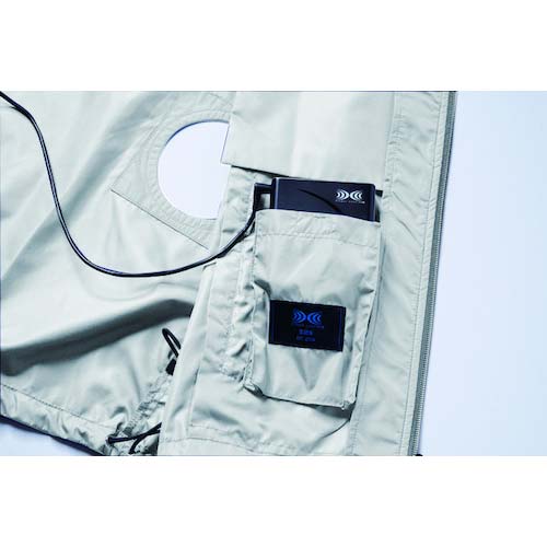 空調服 空調ベスト ウエアのみ ネイビー 6L KU91830-C03-S8