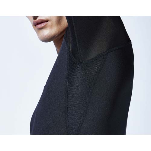 おたふく BT冷感・消臭 パワーストレッチ ロングスリーブ Vネックシャツ ブラック S JW-639